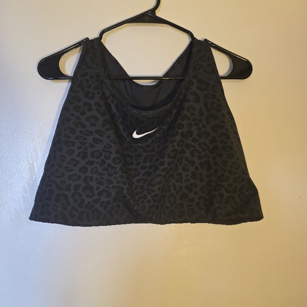 Nike Black Leopard Print Sports Bra